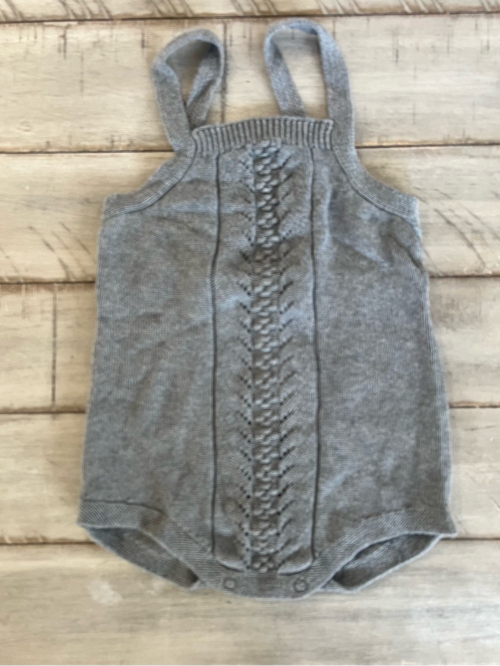 Knit Baby Romper in Heathery Gray Cat & Jack 18m Baby Girl